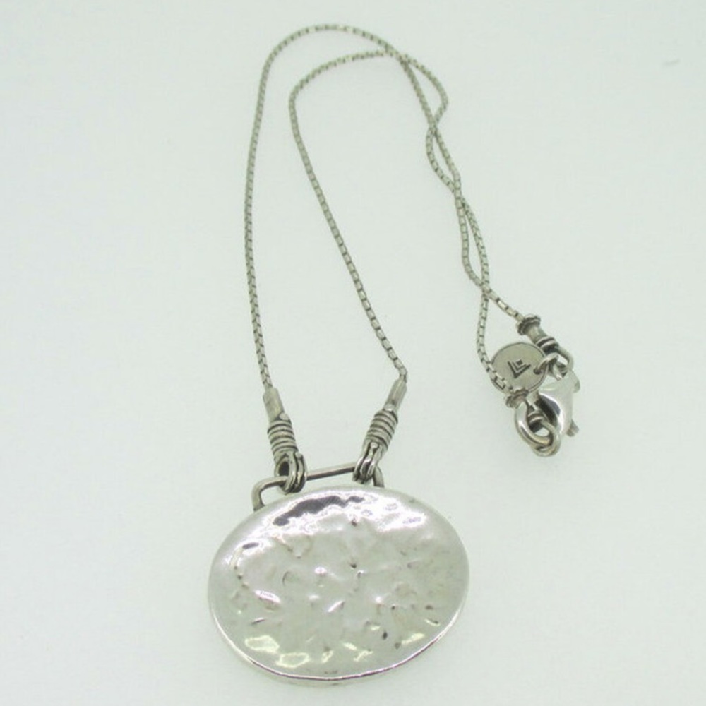 SILPADA - Sterling Silver (925) Hammered Oval Pendant Necklace